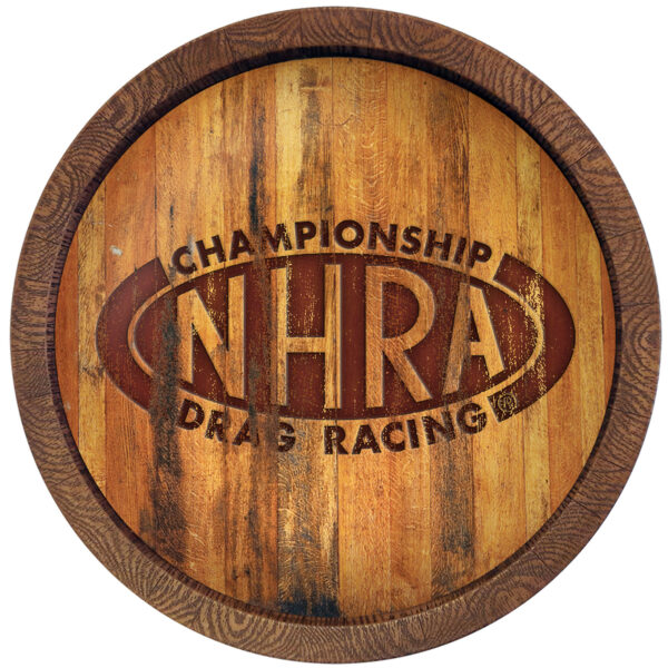 NHRA Championship Drag Racing 20.25'' Faux Debossed Barrel Top Sign