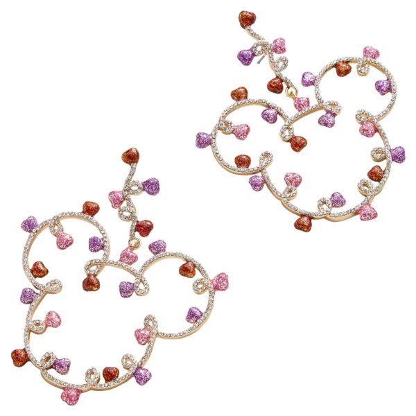 BaubleBar Mickey Mouse Heart Outline Hoop Earrings