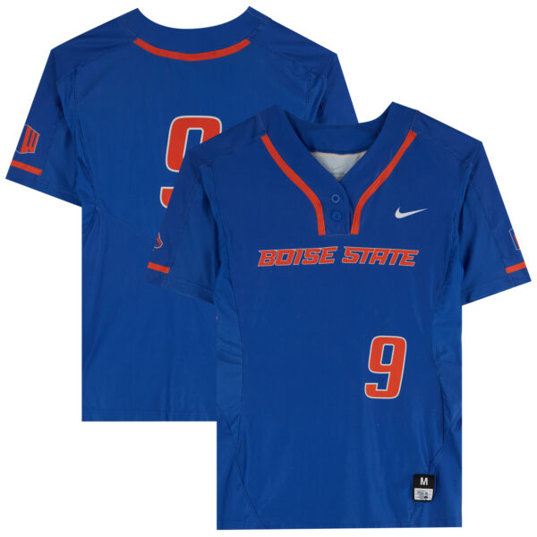 Boise State Broncos Team-Issued #9 Royal Jersey from the Softball Program - Size M - Image 5