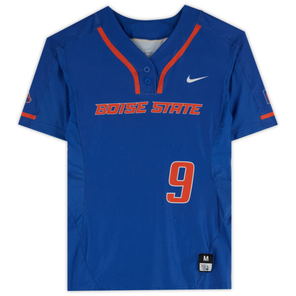 Boise State Broncos Team-Issued #9 Royal Jersey from the Softball Program - Size M - Image 6
