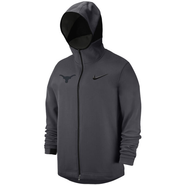 Men's Nike Anthracite Texas Longhorns Tonal Showtime Performance Full-Zip Hoodie - Image 6