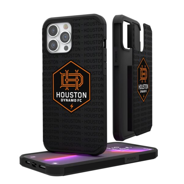 Houston Dynamo FC iPhone Text Backdrop Rugged Case