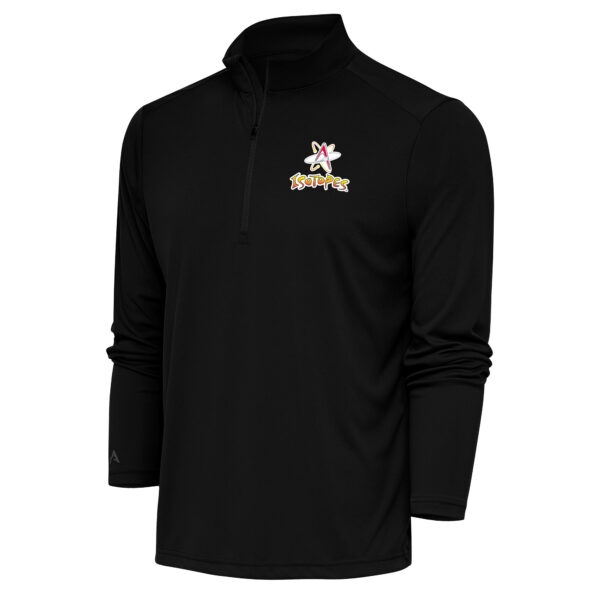 Men's Antigua  Black Albuquerque Isotopes Tribute Quarter-Zip Pullover Top