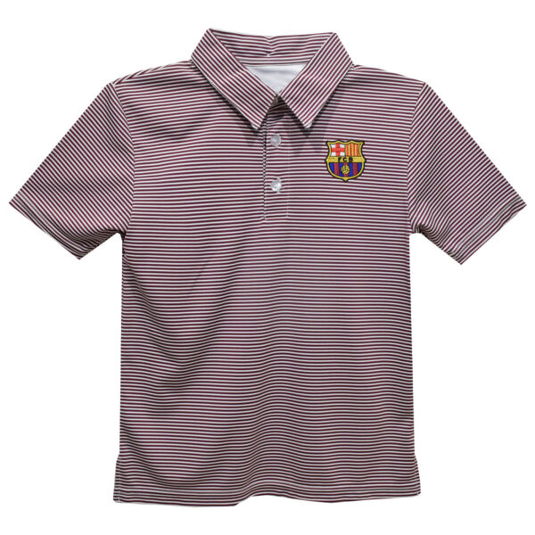 Toddler Vive La Fete Maroon Barcelona Pencil Stripe Polo