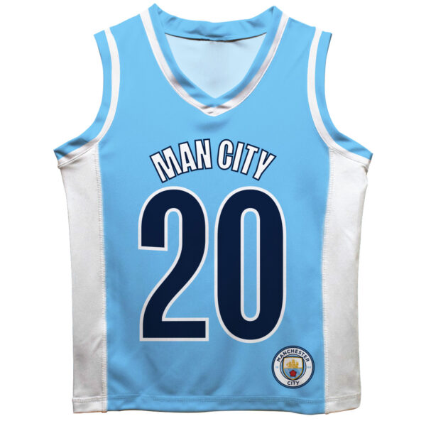 Toddler Vive La Fete Bernardo Silva Sky Blue Manchester City Mesh Basketball Jersey - Image 6