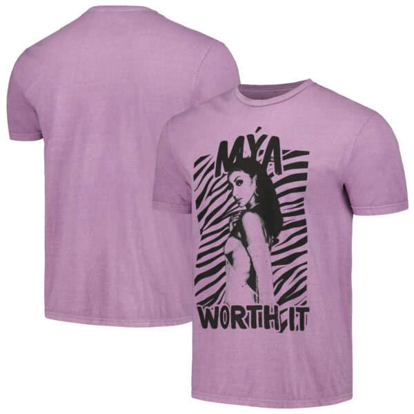 Men's Purple Mya  Washed Graphic T-Shirt - Image 8