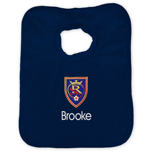Infant Navy Real Salt Lake Personalized Bib