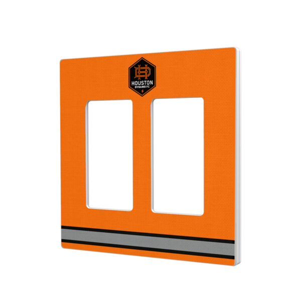 Houston Dynamo FC Stripe Design Double Rocker Lightswitch Plate