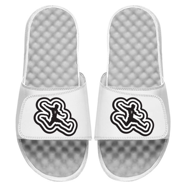 Youth ISlide  White Juventus Player Outline Slide Sandals
