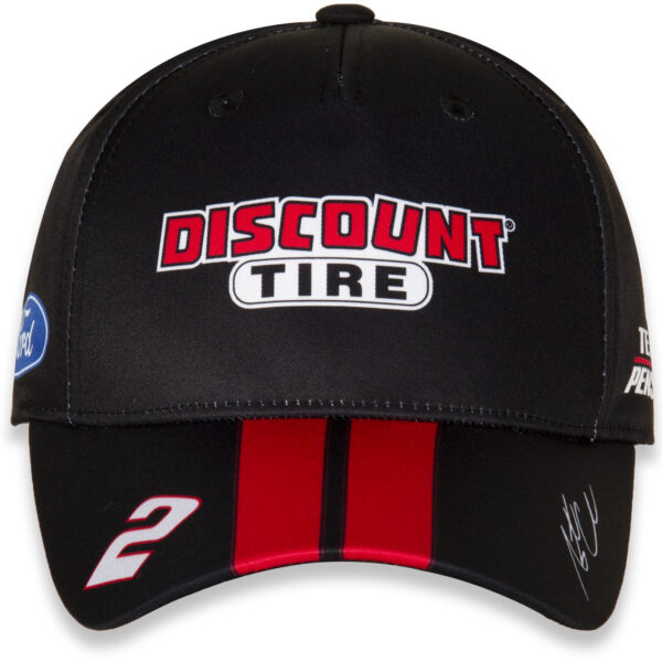 Men's Team Penske Black/Red Austin Cindric Discount Tire Uniform Adjustable Hat - Image 6