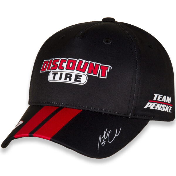 Men's Team Penske Black/Red Austin Cindric Discount Tire Uniform Adjustable Hat