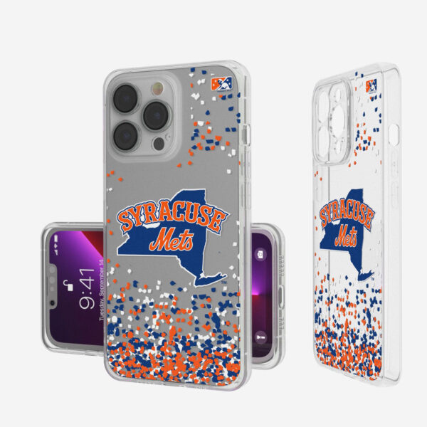 Keyscaper Syracuse Mets iPhone Clear Case with Confetti Design