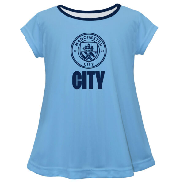 Girls Youth Vive La Fete Sky Blue Manchester City A-Line Top
