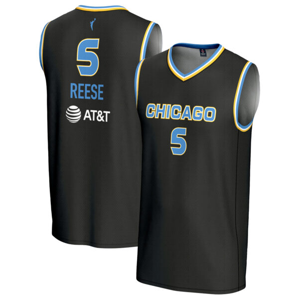 Unisex GameDay Greats Angel Reese Black Chicago Sky Lightweight Replica Basketball Jersey - Image 5