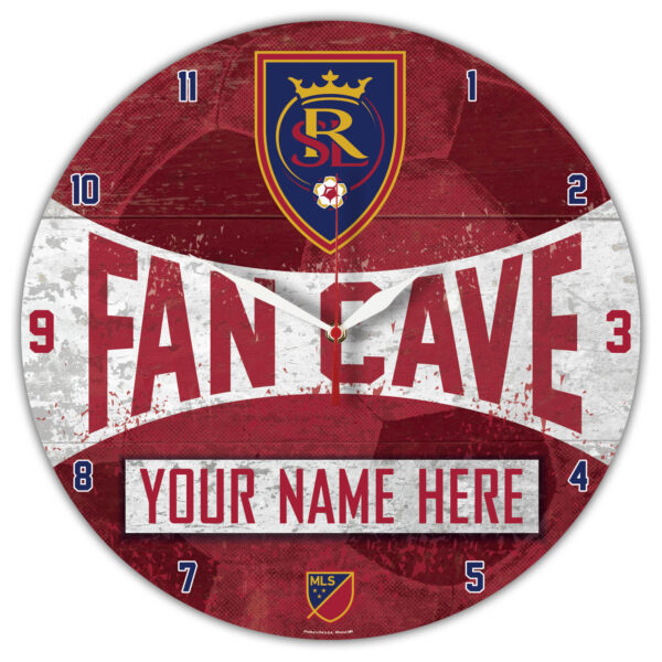 WinCraft Real Salt Lake Personalized 14'' Round Wall Clock