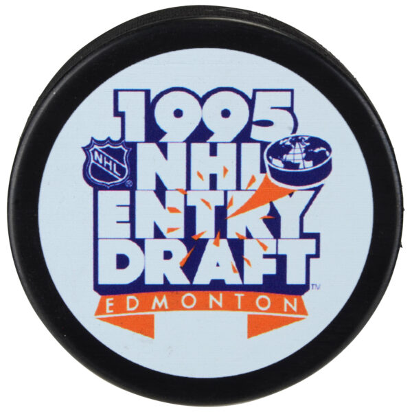 1995 NHL Draft Unsigned Draft Logo Hockey Puck
