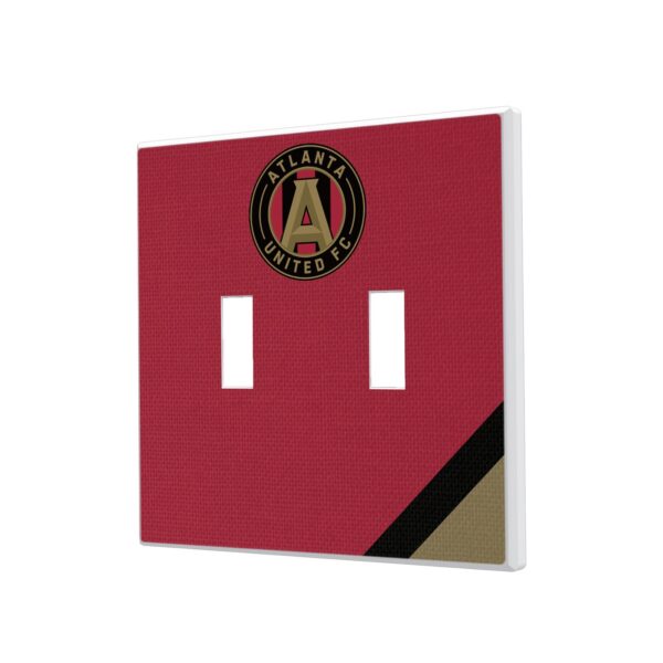 Atlanta United FC Diagonal Stripe Design Double Toggle Lightswitch Plate