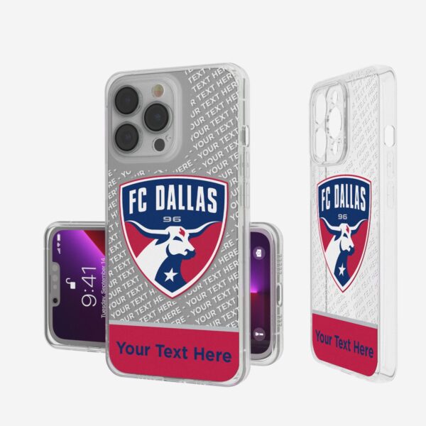 FC Dallas Personalized Endzone Plus Design iPhone Clear Case
