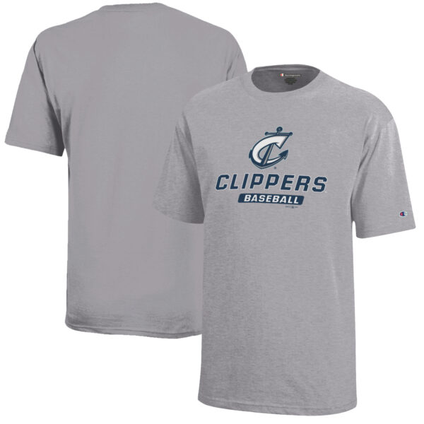 Youth Champion Gray Columbus Clippers Jersey T-Shirt