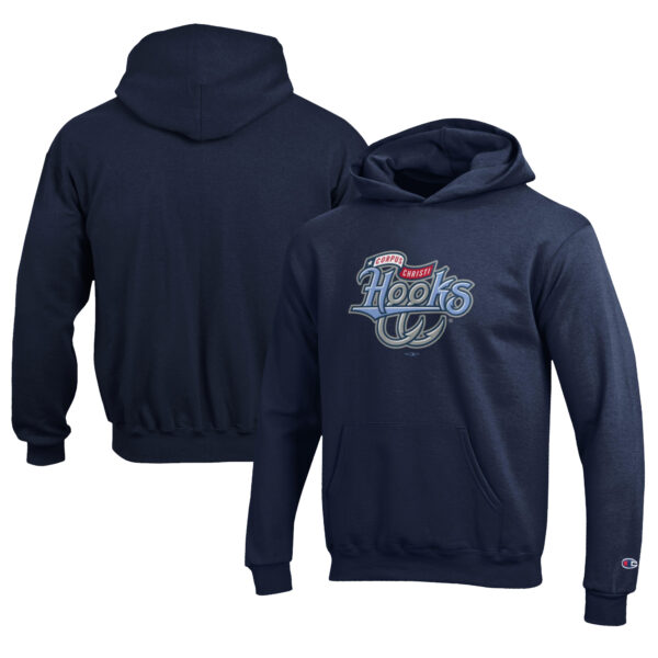 Youth Champion Navy Corpus Christi Hooks Eco Powerblend Pullover Hoodie
