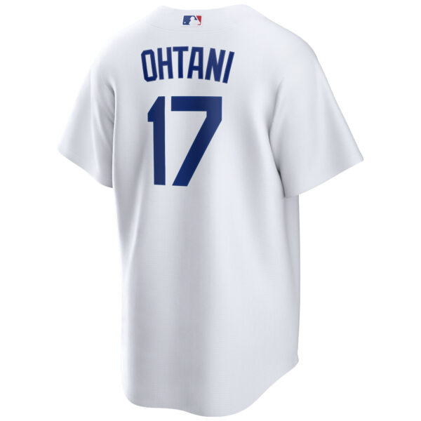 Men's Nike Shohei Ohtani White Los Angeles Dodgers Home Replica Player Jersey - Image 7