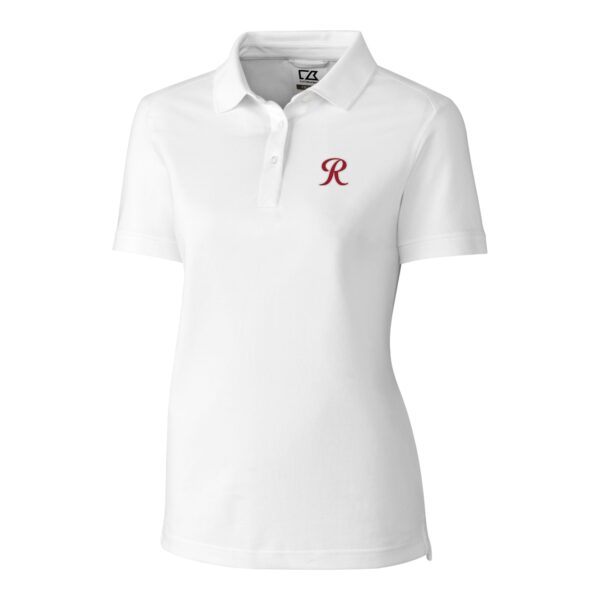 Women's Cutter & Buck White Tacoma Rainiers Advantage Tri-Blend Pique Polo - Image 9