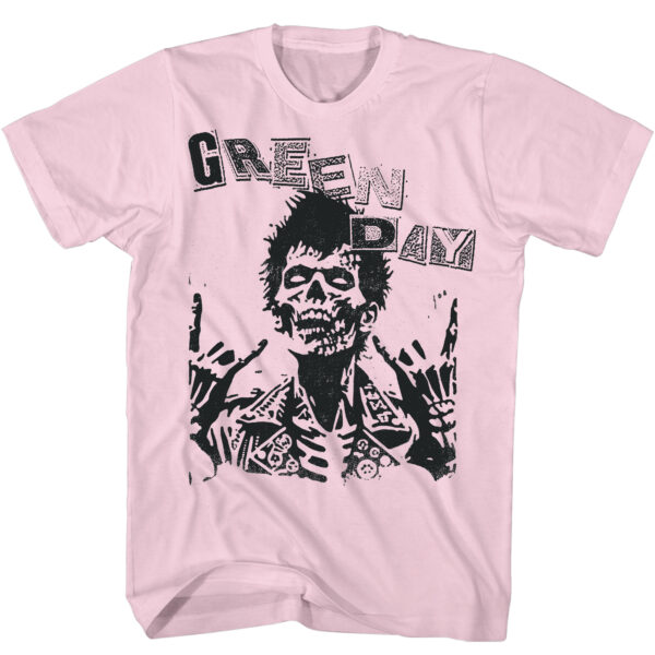 Men's Franchise Club Light Pink Green Day Billie Joe Zombie T-Shirt - Image 6