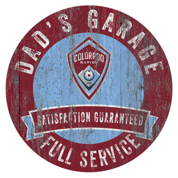 Colorado Rapids 12" x 12" Dad's Garage Sign