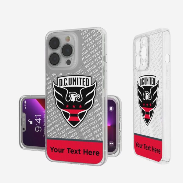 D.C. United Personalized Endzone Plus Design iPhone Clear Case