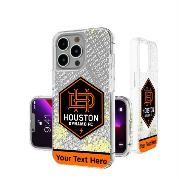 Houston Dynamo FC Personalized Endzone Plus Design iPhone Glitter Case