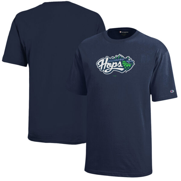 Youth Champion Navy Hillsboro Hops Jersey T-Shirt - Image 5