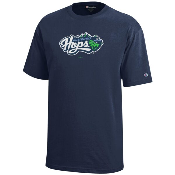 Youth Champion Navy Hillsboro Hops Jersey T-Shirt - Image 6