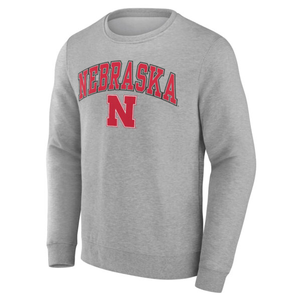 Men's Gray Nebraska Huskers Campus Sweatshirt - Image 6