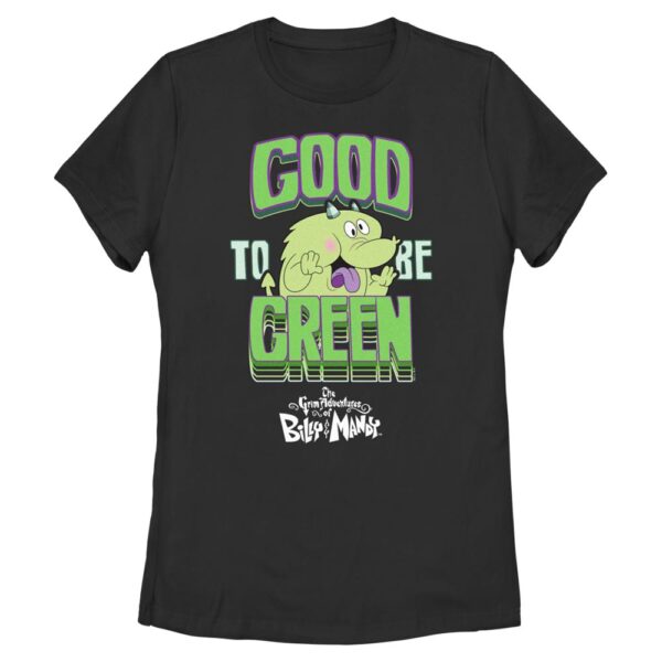 Women's Mad Engine Black The Grim Adventures of Billy and Mandy Good to Be Green St. Paddy's Day Graphic T-Shirt