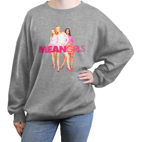 Women's Mad Engine Heather Gray Mean Girls Group Shot Graphic Fleece Sweatshirt