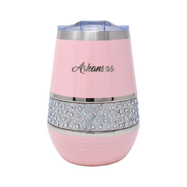 Pink Arkansas Razorbacks 12oz. MyBevi Rhinestone Hollywood Rocks Tumbler