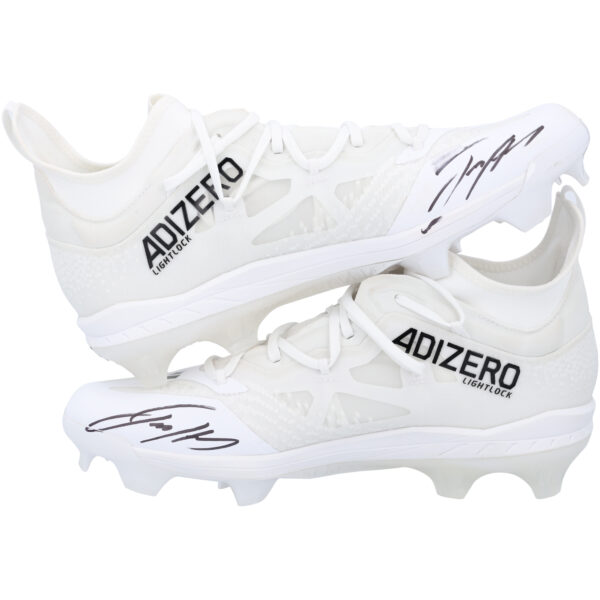 Jackson Holliday Baltimore Orioles Autographed Player-Issued White adidas Cleats from the 2024 MLB Season