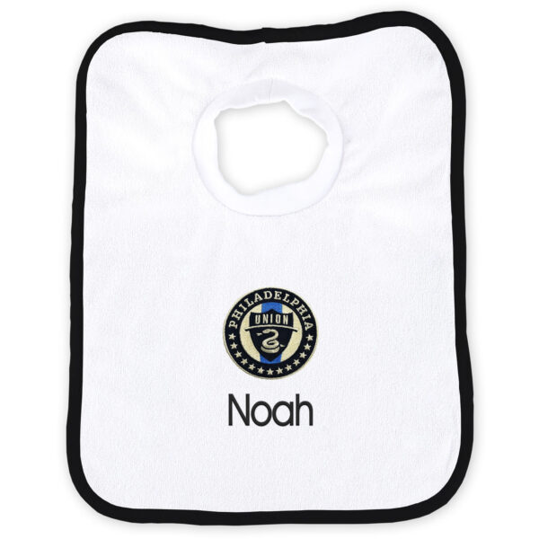 Infant White Philadelphia Union Personalized Bib