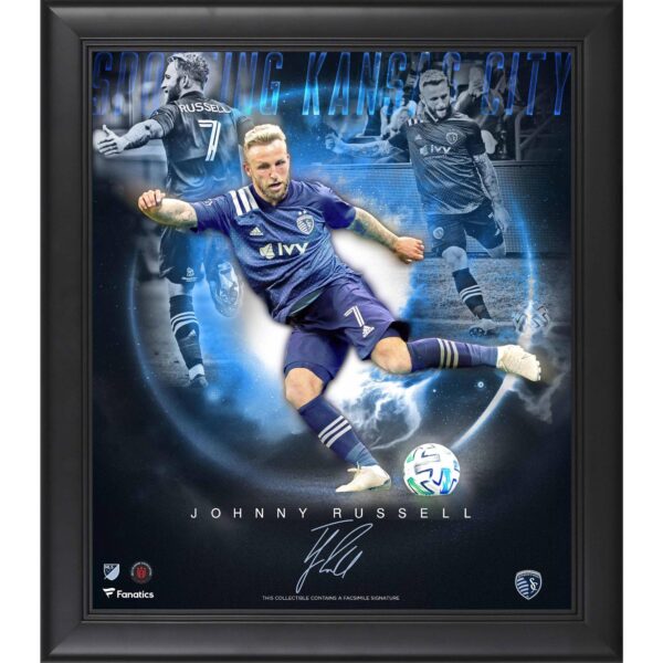 Johnny Russell Sporting Kansas City Framed 15" x 17" Stars of the Game Collage - Facsimile Signature