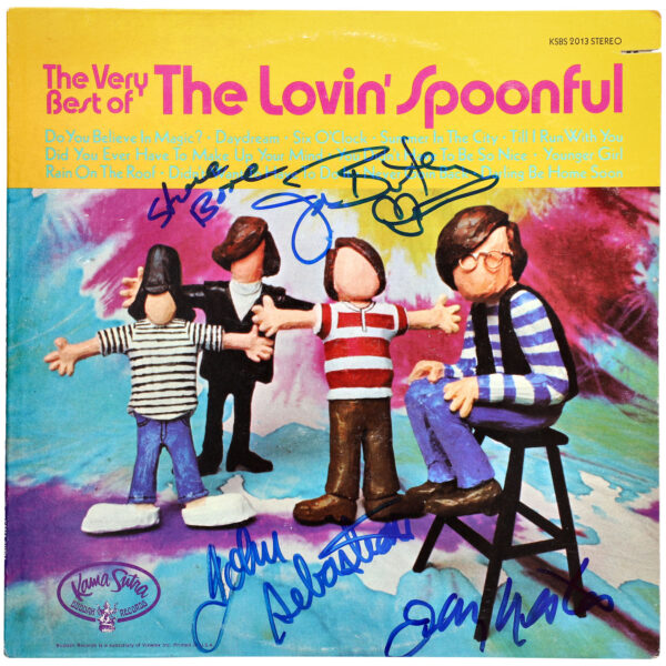 The Lovin' Spoonful Autographed The Very Best Of Album with 4 Signatures - BAS