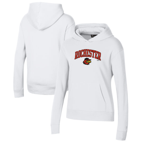 Women's Under Armour White Rochester Red Wings All Day Pullover Hoodie