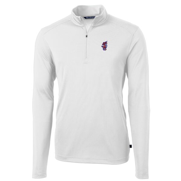 Men's Cutter & Buck White Florida Gators Swinging Gator Virtue Eco Pique Recycled Quarter-Zip Pullover Top - Image 3