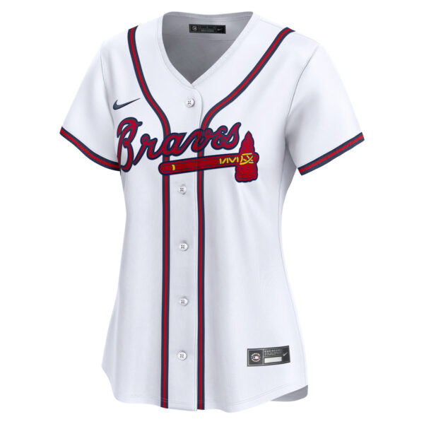 Women's Nike White Atlanta Braves Home Limited Jersey - Image 3