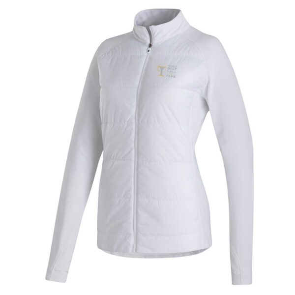 Women's World Golf Hall of Fame FootJoy White Hybrid Raglan Full-Zip Jacket