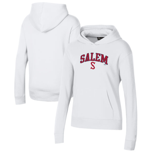 Women's Under Armour White Salem Red Sox All Day Pullover Hoodie