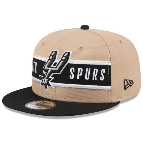 Youth New Era Tan/Black San Antonio Spurs 2024 NBA Draft 9FIFTY Snapback Hat - Image 7