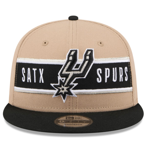 Youth New Era Tan/Black San Antonio Spurs 2024 NBA Draft 9FIFTY Snapback Hat - Image 8