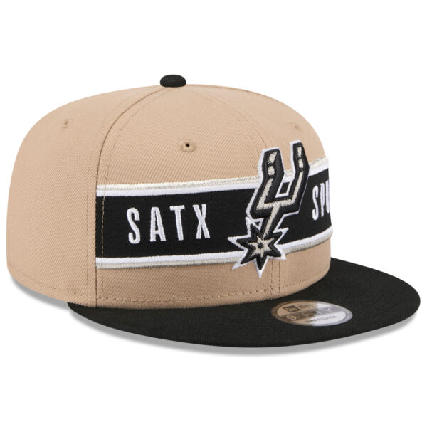 Youth New Era Tan/Black San Antonio Spurs 2024 NBA Draft 9FIFTY Snapback Hat - Image 9