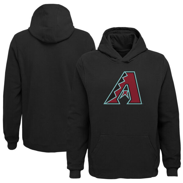 Preschool Black Arizona Diamondbacks Primary Logo Pullover Hoodie - Image 5