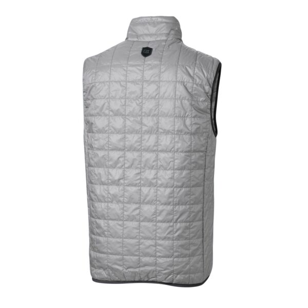 Men's Cutter & Buck Gray Cincinnati Reds Big & Tall Rainier PrimaLoft® Eco Insulated Full-Zip Puffer Vest - Image 7
